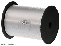 Stuha na dárky 0,5 cm x 500 m pastelová STŘÍBRNÁ
